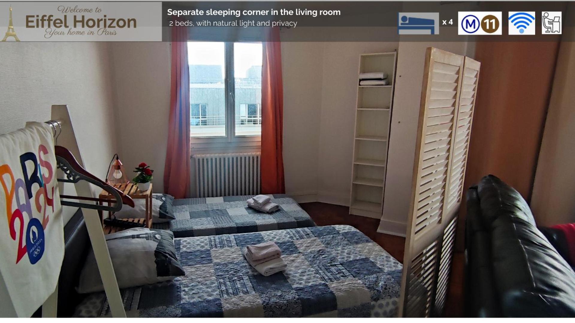 Eiffel Horizon - Grand Espace Familial Au Pied Du Metro Accommodatie bij particulieren Parijs